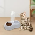 thumbnail image 6 of 2 in 1 Pets Water and Food Bowl Set, Feeder Automatic Waterer Bottle Pet Feeding Gray, 6 of 8