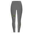 thumbnail image 4 of Mingw Women' Christmas Palm Tree Printed Bottoms Yoga pants Casual Thermal Activewear Running Pants Trousers,Gray,S, 4 of 4