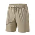 thumbnail image 3 of Plus Size Men's Athletic Sports Shorts, 80% Nylon 20% Spandex Joggers, Elastic Waist Drawstring Straight Leg Quick Dry Breathable Stretchy for Gym Workout Running Casual Daily, 3 of 5