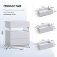 thumbnail image 2 of LED Nightstand Modern Night Stand for Bedroom Bedside Table with 3 Wood Drawers End Side Table, 2 of 7