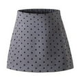 thumbnail image 2 of NAISIBABY Skirt for Girls 10-12T, High Waist Polka Dot A-line Fashion School Uniform Skirt Gray(4-14T), 2 of 7