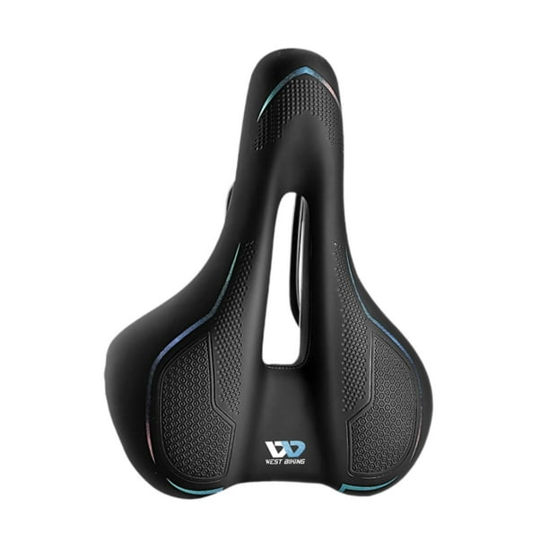 Asiento de bicicleta de cuero sintético, repuesto de sillín con diseño ergonómico, esponja para ciclismo. Vistoso