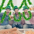 thumbnail image 2 of St Patricks Day Garland Green Gold Tinsel Garland Banner Hanging Shamrocks Décoration for Tree Mantle Fireplace Home Irish Party Supplies 32.8FT Design2, 2 of 7