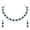 GREEN, variant on Exquisite Indian Bollywood Wedding Silver Plated Choker Necklace Set