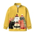 thumbnail image 5 of Xoenoiee Christmas Cat Print Girls Half Zip Sweatshirt Fleece Quarter Zip Pullover Xmas Sweatshirts Stand Collar Fall Clothes for Teen Girl, Size 7-8 Years, 5 of 7