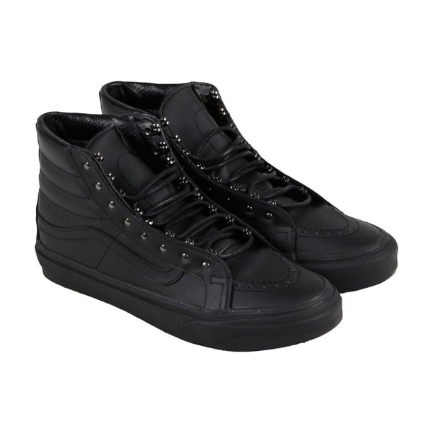Vans - Vans Sk8 Hi Slim Mens Black Leather High Top Lace Up Sneakers Shoes - Walmart.com ...