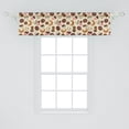 thumbnail image 2 of Ambesonne Dessert Window Valance, Donuts and Coffee Art, 42" x 12", Pale Pink Brown Cream, 2 of 3