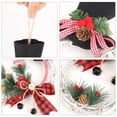 thumbnail image 5 of Deago 16 x 8 Inch Lighted Christmas Wreath Decoration Snowman Wreath with Hat and Bow for Front Door Home Wall Decor (White), 5 of 9