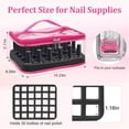 thumbnail image 2 of Organizador de esmaltes de uñas SUBAY con capacidad para 30 botellas de color rojo rosa, 2 of 7