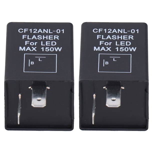 Relé Intermitente LED, Relé De Luz De Señal De Giro Del Coche, Resistencia Al Impacto, Resistencia A Los Arañazos, Motocicleta Impermeable, Motocicleta Automotriz Para Coche ANGGREK Car Turn Signal Light Relay