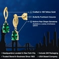 thumbnail image 2 of Gem Stone King 10K Yellow Gold Rainforest Topaz Stud Dangle Earrings for Women | 2.00 Cttw | Gemstone November Birthstone | Pear Shape 8X5MM, 2 of 6