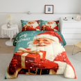 thumbnail image 2 of Feelyou Kids Santa Claus King Size Comforter Sets, Dreamy Fairy Tale Bedding Comforter Set, Christmas Gifts Reversible Bedding Set, Super Cozy Room Decor,3-Piece, 2 of 8