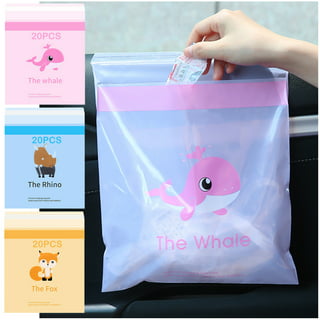 WERUGU 60PCS Easy Stick-On Disposable Portable Car Trash Bag,  Waterproof Leakproof Vomit Bags, Firm and Durable, Suitable for Cars,  Camping, Travel, Kitchens, Bedrooms, Study Rooms, Office Spaces : Health &  Household