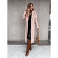 thumbnail image 2 of LinYooLi Trench Coats for Women Casual Lapel Long Solid Color Wrap Coat Wool Blend Overcoat Shacket Jacket, 2 of 4