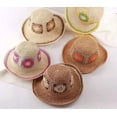 thumbnail image 3 of YooGuoGuo Straw Sun Hat Floral Woven Wide Brim Bucket Beach Hat UV Protection Summer Fishing Hat, 3 of 5