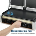 thumbnail image 3 of EDTara Stainless Steel Panini Maker, Commercial 1800w Sandwich Press With Full Grooved Plate and Adjustable Temperature, 3 of 8