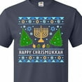 thumbnail image 4 of Inktastic Happy Chrismukkah Sweater Style with Menorah and Trees T-Shirt, 4 of 5