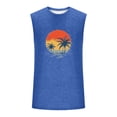 thumbnail image 5 of BRGZLK Mens Tank Top Summer Beach Pullover Casual Sportstropical Hawaiian Round Neck Sleeveless T-Shirt American Flag Palm Tree Print Workout Muscle Gym Tees, 5 of 6