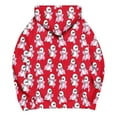 thumbnail image 4 of Moxiu Halloween Shirts for Women Ghost Hoodies Long Sleeve Oversized Hooded Sweatshirt Spooky Season Pullover Tops Red,L, 4 of 5