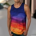 thumbnail image 4 of ZCFZJW Ombre Tank Tops for Men Big and Tall Casual Tie Dye Gradient Print Sleeveless Vest Loose Lightweight Casual Basic Workout Tees Shirt Multicolor#07 XXL, 4 of 6