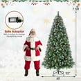 thumbnail image 4 of Costway 7.5 FT Artificial Christmas Tree Hinged with 560 Warm LED Lights & 267 Red Berries, 4 of 10