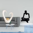 thumbnail image 2 of Escultura de corazón, figura abstracta de pensador, estatua de arte, figura humana, cerámica y resina, ideal para regalar, decoración del hogar, ofici, 2 of 8