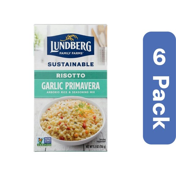 Lundberg Garlic Primavera Risotto 5.5 oz (Pack of 6)