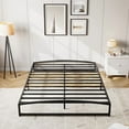 thumbnail image 4 of Garvee 10" Low Profile Queen Bed Frame - Heavy Duty Metal Platform, No Box Spring Needed, Noise-Free, Non-Slip, Easy Assembly, Black - Perfect for Queen Size Mattresses, 4 of 7