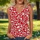 thumbnail image 1 of TaTaai Womens Fashion Sleeveless Tshirt V Neck Camisole Top Strap Design Printed Loose Fit Spring Summer Casual Wear Gift, 1 of 6