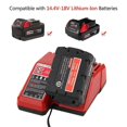 thumbnail image 4 of Multi-voltage M18 battery charger fast charger compatible with Milwaukee M18 14.4V-18V XC lithium-ion battery 48-11-1850 48-11-1852, European plug, 4 of 5