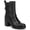 Black, variant on Women's Vail Buckle Moto Bootie Black Leather 7M