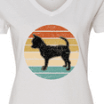 thumbnail image 4 of Inktastic Chihuahua Dog Retro Sunset Women's V-Neck T-Shirt, 4 of 5