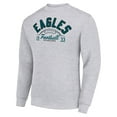 thumbnail image 2 of Men's Starter Heather Gray Philadelphia Eagles Half Ball Team Graphic Tri-Blend Fleece Pullover Sweatshirt, 2 of 3