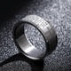 thumbnail image 3 of Anillo de acero de titanio inglés para hombres y mujeres, cruz cristiana, anillo de Biblia personalizado, anillo personalizado, anillo grabado, 3 of 4