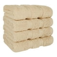thumbnail image 5 of American Soft Linen Luxury 4 Piece Washcloth Set, 100% Cotton Turkish Washrags and Washcloths, Beige, 5 of 6