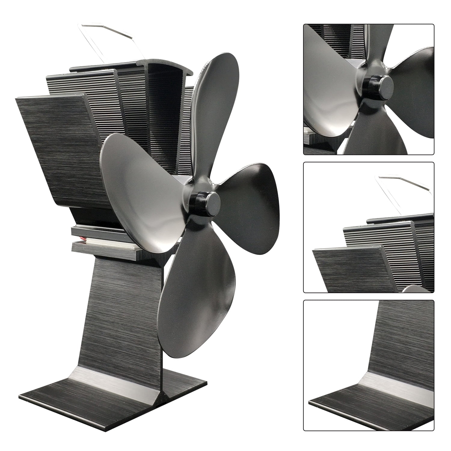 Dernière mise à niveau Wood Stove Fan crsure Sf/524 Petit Chaleur Alimenté Ventilateur 4-Lame pour 