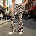 thumbnail image 6 of Kids Girls School Uniform Flare Pants Dress Bottoms Leopard Lightweight Kids Pants Girls Trousers 5-6T, 6 of 6