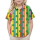 thumbnail image 1 of Blusa y camisa de manga corta con cuello vuelto, moderna e informal, con estampado del Día de San Patricio, con bolsillo, para uniforme escolar, para niños y niñas de 2 a 15 años., 1 of 7