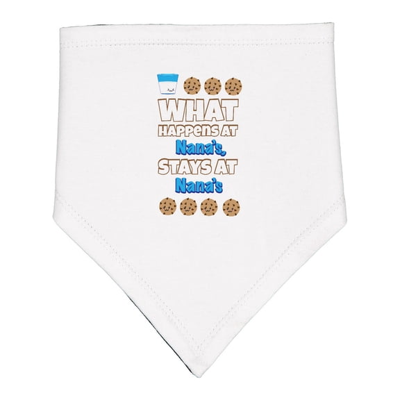 Inktastic What Happens at Nana's Baby Bandana Bib