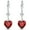 Red, variant on Emma Manor EM 925 Sterling Silver Jewelry Lucky Four Leaf Clover 5A Love Heart Shape Cubic Zirconia Dangle Earrings for Women