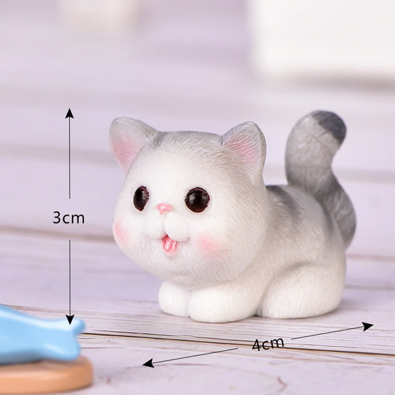 Cat 1:24 Scale Miniature Choose From 5 Styles Polyresin Domestic Pet Kitten  Sitting, Standing, Laying Dollhouse, Model, Fairy Garden 