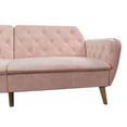 Novogratz Tallulah Memory Foam Futon, Convertible Couch, Pink Velvet