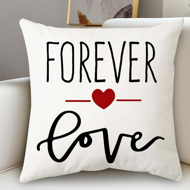 Puntoco Nueva funda de almohada estampada para el día de San Valentín, funda de cojín para el hogar, la sala de estar, la cabecera del dormitorio, funda de almohada para parejas
