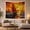 Red Sails, variant on Sailboats Crossing a Golden Sunset Sea, Romantic Coastal Style for Ocean Lovers, Ocean Wall Decor, Housewarming Gift, Tapestry Wall Hanging for Bedroom and Living Room