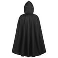 thumbnail image 4 of Fgnfyis Mens Jacket Halloween Hooded Cape Shawl Robe Cloak Performance Mens Coats Black One Size, 4 of 6
