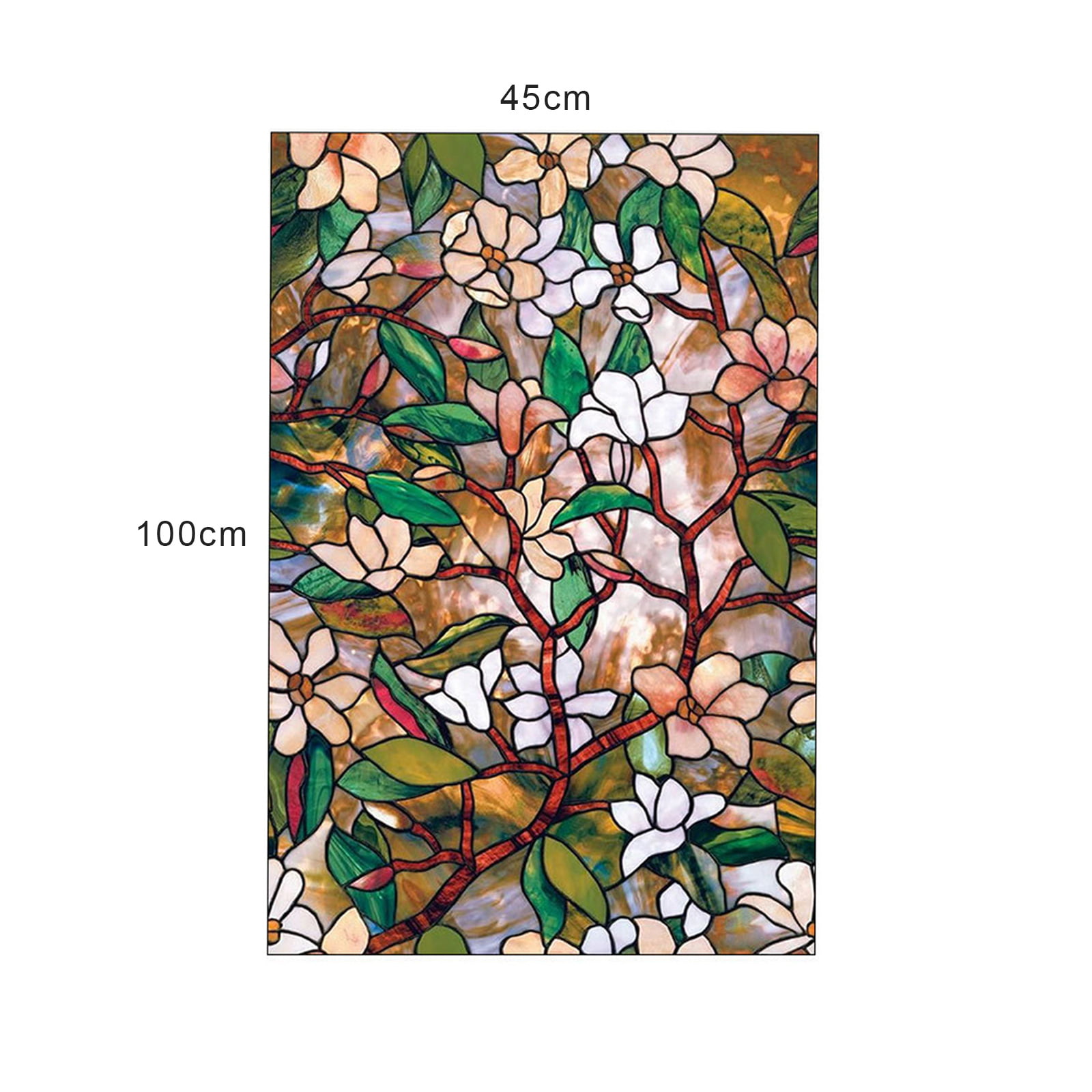 Window Film Stained Glass Stickers Static Cling Frosted Privacy Vintage  Classic 