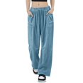 thumbnail image 4 of Trousers for Women High Rise Flared Wide Leg Slacks with Front Crease, Versatile Business Casual Pants, 4 of 7