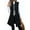 Black, variant on Women'S Elegant Plus Size Sleeveless Front V-Neck Long Coat Red M