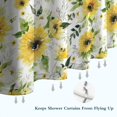 thumbnail image 6 of White Green Leaf Sunflower Pattern Shower Curtain 72"x84" ,Bathroom Decorative Shower Curtains Set with 12 Hooks,Modern Waterproof Washable Shower Curtain, 6 of 6