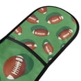 thumbnail image 4 of Yayeee Double Oven Mitt Kitchen Heat Resistant Baking 35" x7" Quilted Glove, American Footballs, 4 of 6